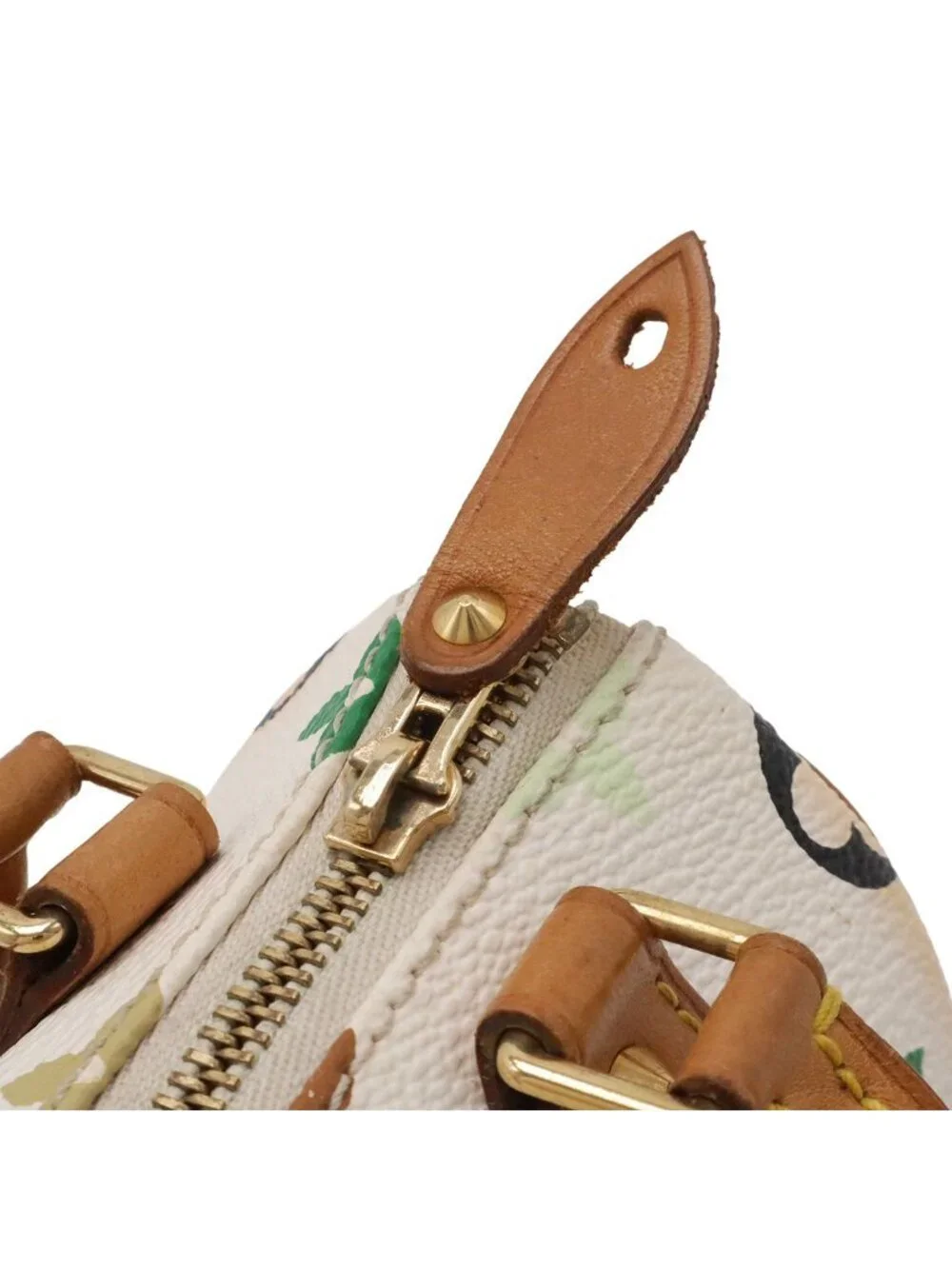 Louis Vuitton Monogram Multicolor Mini Speedy Mini Bag Pouch Blanc White